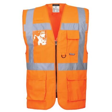 Portwest Warnweste mit Reißverschluss EN ISO 20471 - S476 Orange 2XL