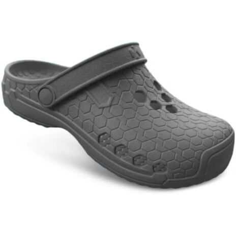 TAMS® Unisex Gartenclogs mit Schnalle"Hex Clap" aus weichem EVA Grau 36