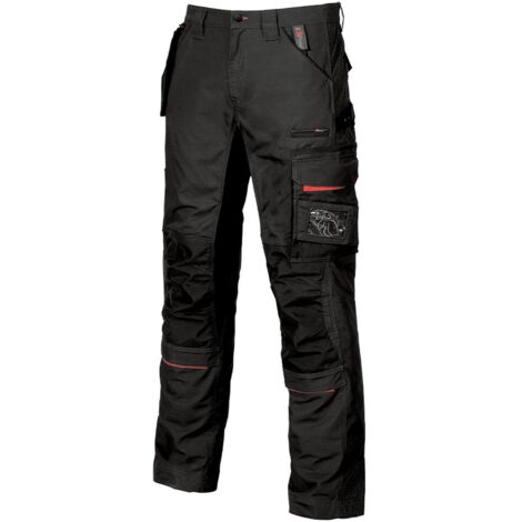 U-POWER Arbeitshose Race schwarz carbon 58 (1/5)