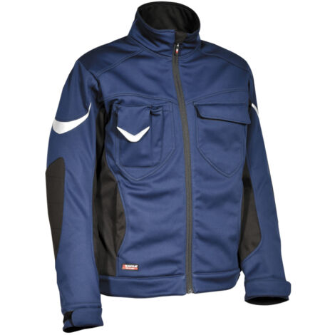 Cofra Softshelljacke, atmungsaktiv, dehnbarer Stretch blau 48 (1/5)