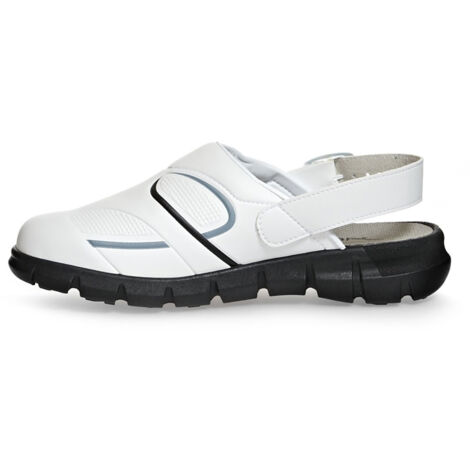 Abeba (7335) Clog Berufsschuhe Dynamic OB weiß/schwarz 43