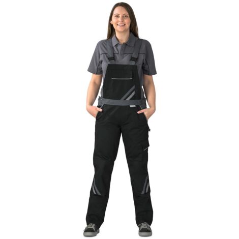 Planam Highline Damen Latzhose schwarz/schiefer/zink 42 (1/5)