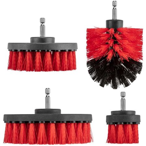 4 tlg. Reinigungsbürsten Aufsatz-Set für Bohrmaschine 1/4" (1/5)