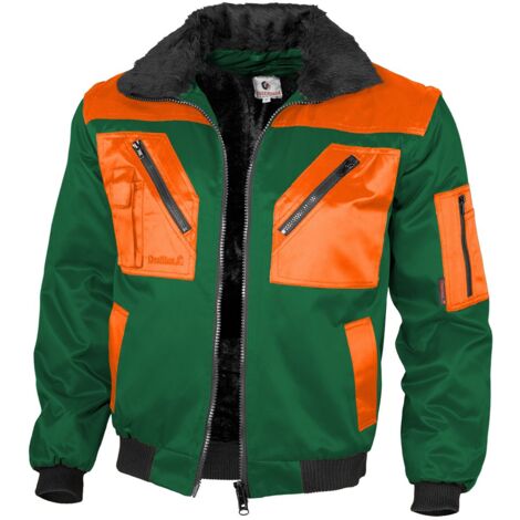 Qualitex Pilotenjacke zweifarbig, Größe: 4XL, Farbe: grün/orange (1/2)