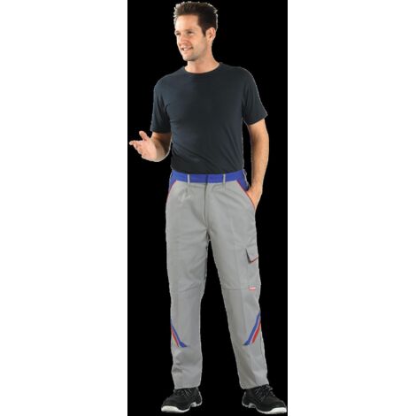 Planam Highline Bundhose zink/kornblumenblau/rot 54