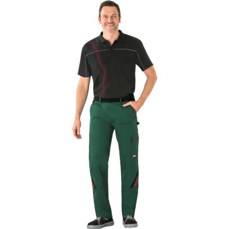 Planam Highline Bundhose grün/schwarz/rot 38