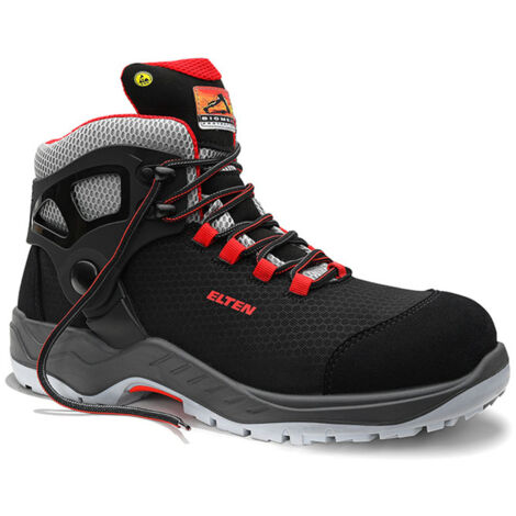 Elten Sicherheitsschnürstiefel ARTURO black-red Mid ESD S3, Gr. 42 (1/5)