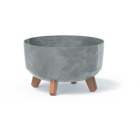 Prosperplast Blumentopf Gracia – Quadratisch, Mit Füßen, In Beton-Optik, DGQL300E