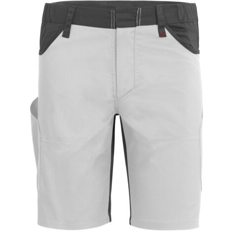 QUALITEX X-Serie Latzhose Weiß/Grau – Mit Kniepo Produktbild-Vorschau 2