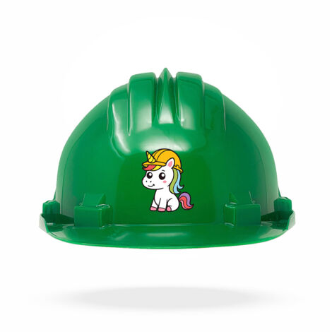 TAMS® Kinderhelm - Drehverschluss Grün Einhorn