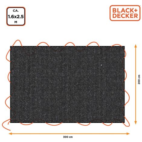 Schwarze Plane für Anhänger, Maße: 1,6x2,5m. black+decker (1/5)