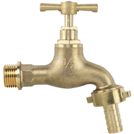Messing Wasserhahn mit Schlauchanschluss 1/2" (1/2)