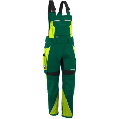 Grizzlyskin Latzhose "IRON" grün/warngelb L64