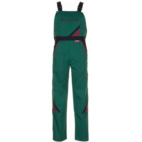 Planam Latzhose Highline Gr. 52 grün/schwarz/rot
