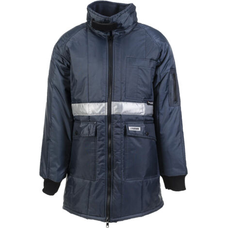 Planam Gefrierhaus Parka marine, Innenfutter kornblumenblau S (1/5)