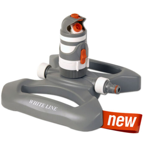 WhiteLine 2-Funktionen Drehsprinkler, Rasensprenger, Kreisregner