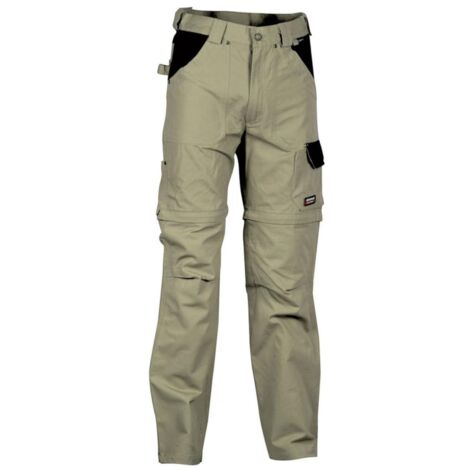 2 in 1 Profi Arbeitshose Cofra Helsinki, 100% Baumwolle khaki 50 (1/5)