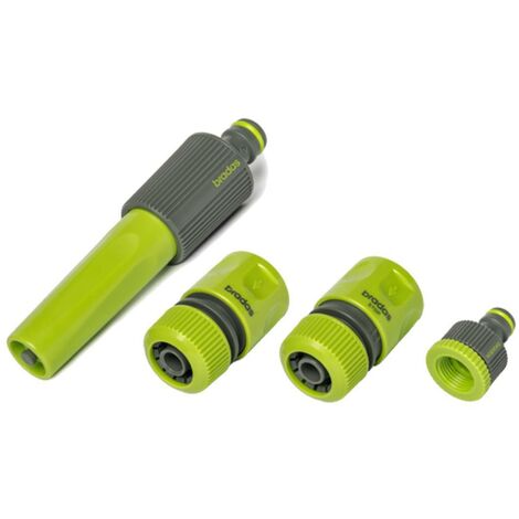 4 tlg. Gartenbrause-Set 3/4" grün