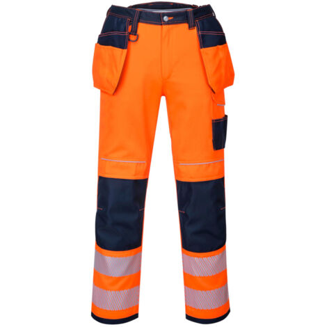 Portwest Innovative Warnschutzhose mit Knieschoner, UPF 50+ PW3 orange 48 (1/5)