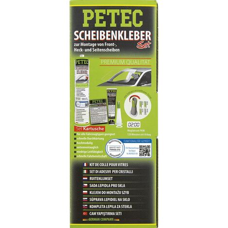 Petec Scheibenkleber-Set (Kleber, Tücher, Primer, Düse)