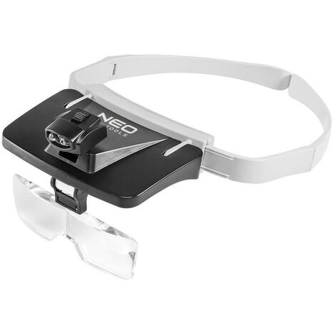 Stirnlupe mit 2 LED-Leuchten und 5 Wechselobjektiven im Etui (1/5)