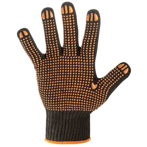 Lot De 12 Paires De Gants De Travail à Picots - Taille 7-10, En Polyester, Blanc, Pour Montage Et Manutention