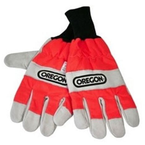 Oregon Forst Handschuhe Schnittschutz Kettensäge rot S-XL EN 381 Holzarbeit (1/2)