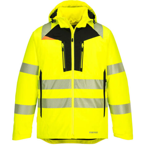 Portwest Wasserabweisende Warnschutz Winterjacke Gelb M (1/4)