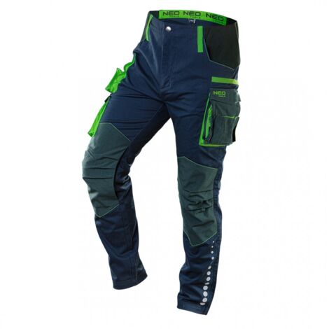 Premium Arbeitshose, 62 % Baumwolle, 35 % Polyester, 3 % Elasthan, Größe XL