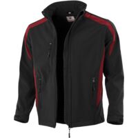 Qualitex Softshelljacke, Größe: 4XL, Farbe: schwarz/rot