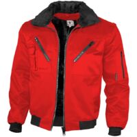 Qualitex Pilotenjacke einfarbig, Größe: M, Farbe: rot