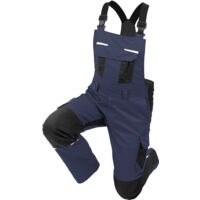 Qualitex Latzhose "iND" blau/schwarz 27