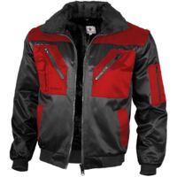 Qualitex Pilotenjacke zweifarbig, Größe: XL, Farbe: schwarz/rot
