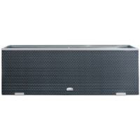 Rattan Pflanzenkübel rechteckig Grau 150 x 39 x 50 cm