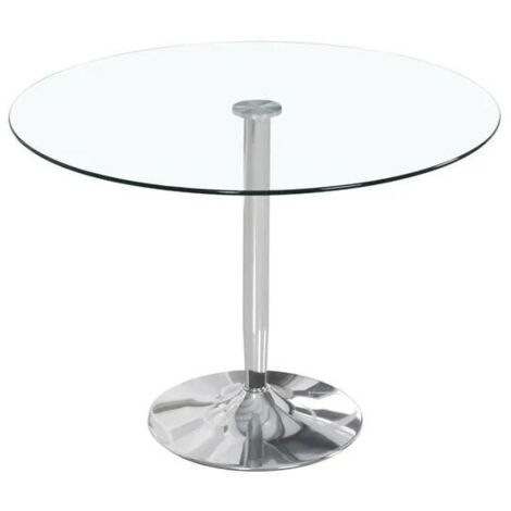 Mesa Redonda de Cristal Templado 90cm. Comedor o Cocina