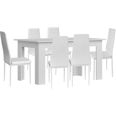 Pack Mesa de Comedor o Cocina + 6 Sillas en Polipiel/metal