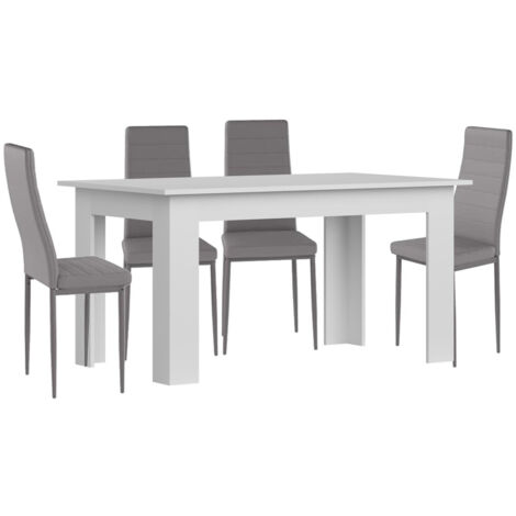 Pack Mesa de Comedor o Cocina + 4 Sillas en Polipiel/metal (1/5)