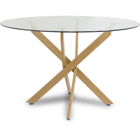 Mesa Redonda de Cristal Templado 120cm DT. Comedor o Cocina
