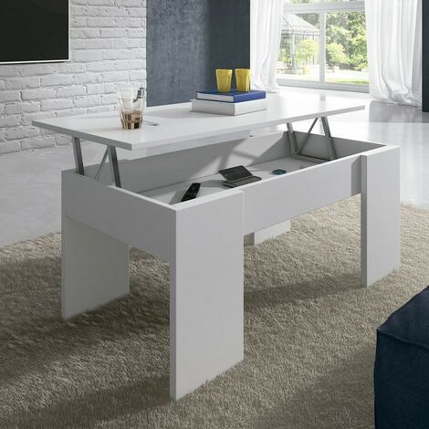 Mesa de centro elevable Elise blanco su combinación de funcionalidad y diseño ideal para su hogar