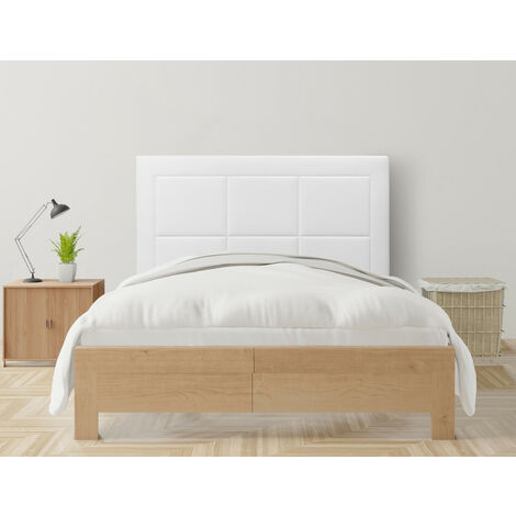 Cabecero Moscu color blanco polipiel cama de 135cm
