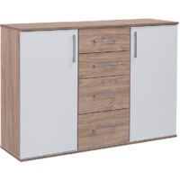 Comoda Aparador Joana 2 Puertas y 4 Cajones