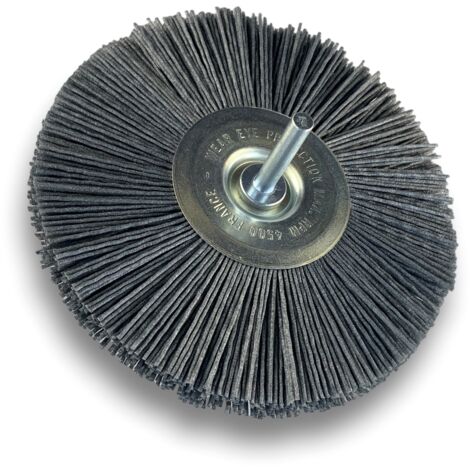 Brosse circulaire sur tige Ø 120 mm 1/2/3 rangs NYLON abrasif grain 120 - Quantité x 1 - Ø 120 mm - 2 rangs - Grain 120 (1/5)