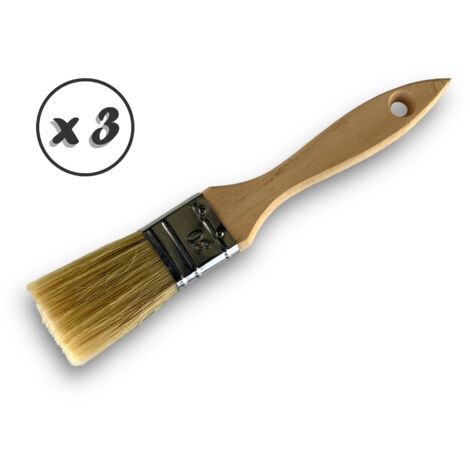 Pinceau queue de morue Largeur 30 mm Différentes épaisseurs Tous travaux peinture, laques, vernis - Quantité x 3 - Double épaisseur - 30 mm