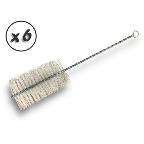 Goupillon NYLON multifonction Différents diamètres Garnissage 100 mm Manche Torsadé - Quantité x 6 - Ø 55 mm - NYLON