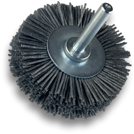 Brosse circulaire sur tige Ø 60 mm 1/2/3 rangs NYLON abrasif grain 120 - Quantité x 1 - Ø 60 mm - 2 rangs - Grain 120