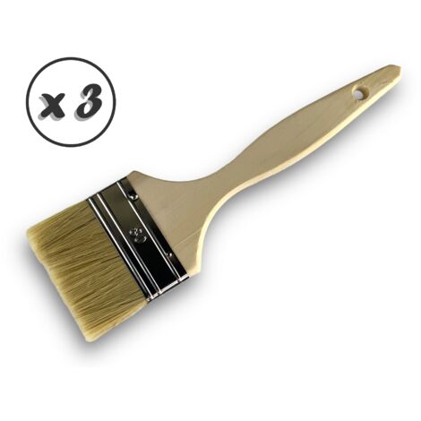 Pinceau queue de morue Largeur 70 mm Différentes épaisseurs Tous travaux peinture, laques, vernis - Quantité x 3 - Simple épaisseur - 80 mm (1/5)