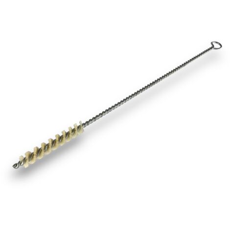 Goupillon SOIE multifonction Ø 10 mm Garnissage 100 mm Longueur 300 mm Ramonage brossage curetage nettoyage Conduits tubes tuyaux Manche acier torsadé Kibros 13010300S (1/5)