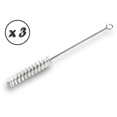 Goupillon NYLON multifonction Différents diamètres Garnissage 100 mm Manche Torsadé - Quantité x 3 - Ø 22 mm - NYLON