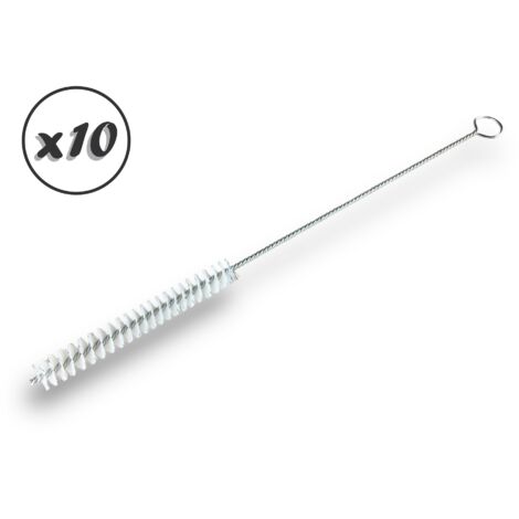 Goupillon NYLON multifonction Différents diamètres Garnissage 100 mm Manche Torsadé - Quantité x10 - Ø 13 mm - NYLON