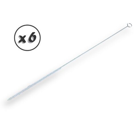Goupillon NYLON multifonction Différents diamètres Garnissage 100 mm Manche Torsadé - Quantité x 6 - Ø 4 mm - NYLON